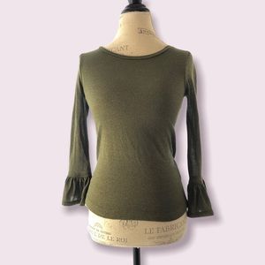 J. Crew Shimmer Green Blouse
